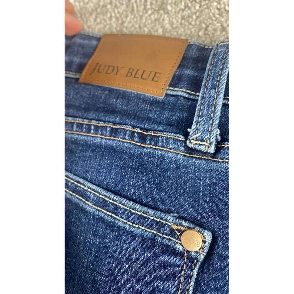 Judy Blue Bootcut Jeans Womens 15/32 (34x32) Dark Wash Western Cowgirl Boho Camp